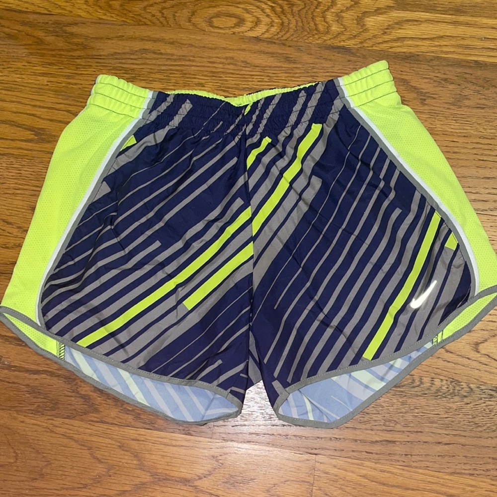 Purple/Neon Yellow Nike athletic shorts